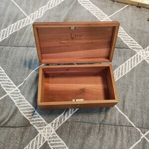 Vintage Lane Mini Cedar Chest Jewelry Trinket Dresser Box Marks Furniture No Key